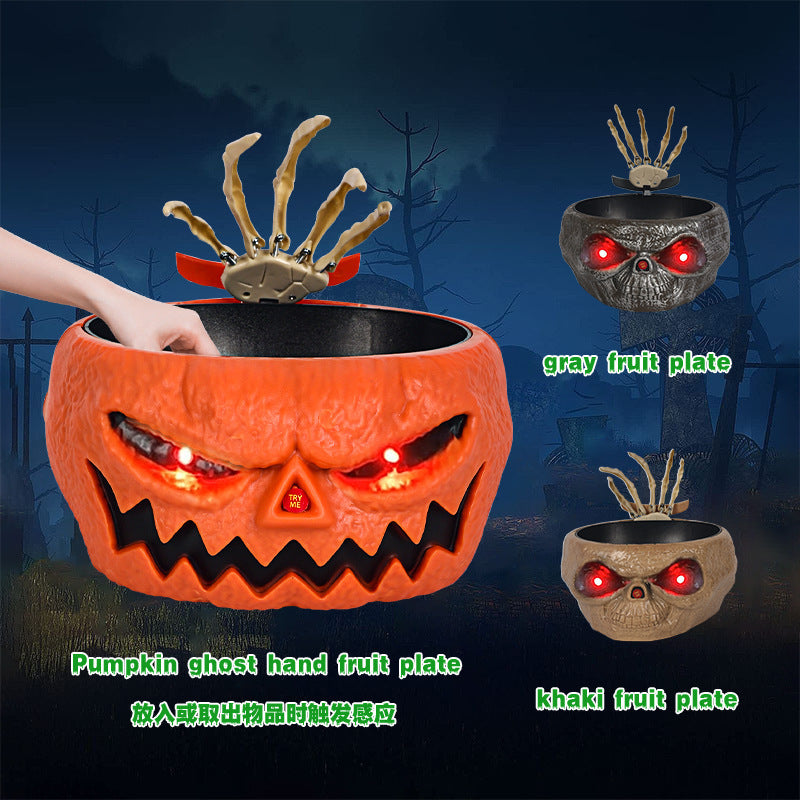 Haunted Luminous Pumpkin Plate