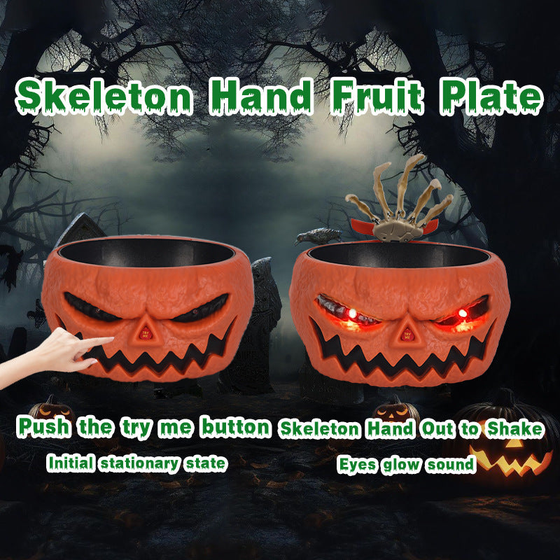 Haunted Luminous Pumpkin Plate