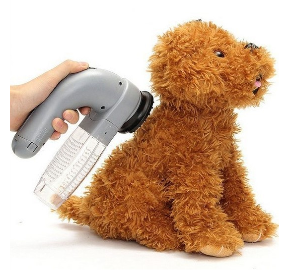 Portable Electric Pet Hair Vacuum Cleaner & Gentle Massage Grooming Tool