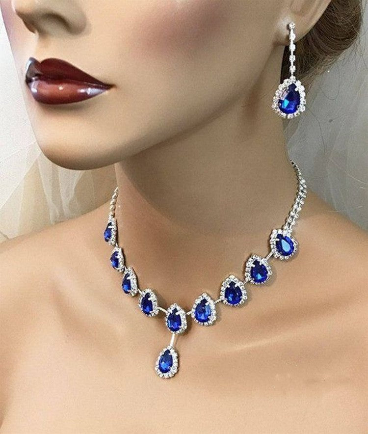 Blue Zirconia Necklace For Women