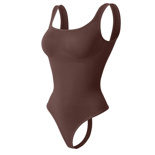 Bodysuits for Women Tummy Control Shapewear Seamless Square Neck Thong Bodysuit Sculpting Shaper Tank Top Jumpsuit